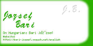 jozsef bari business card